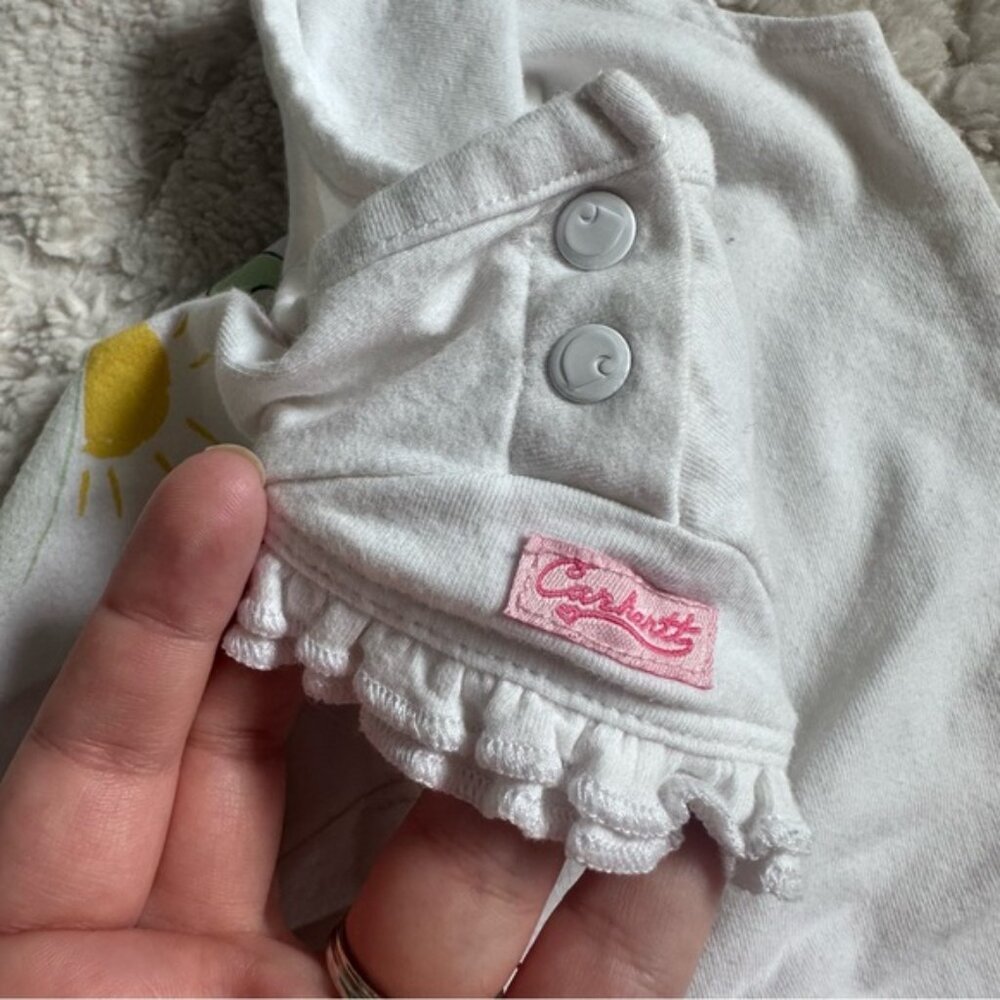 Carhartt | "Rise and Shine" Farm Short Sleeve Bodysuit | Size 6 Months - Picture 5 of 10